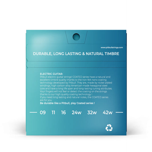 Pitbull Strings「防錆コーティング」エレキギター 6弦 09/42