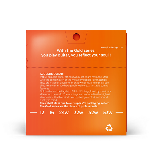 Pitbull Strings 「黃金系列」木吉他6弦 12/53