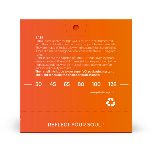 Pitbull Strings「ゴールドシリーズ」エレキベース 6弦 30/128
