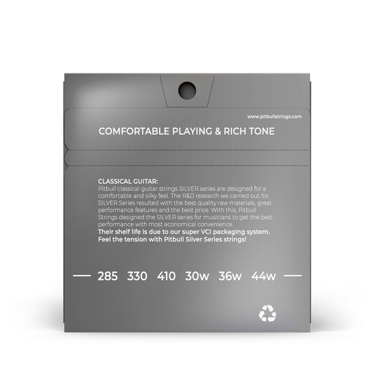 ピットブル弦「シルバーシリーズ」クラシックギター6弦ハードテンション